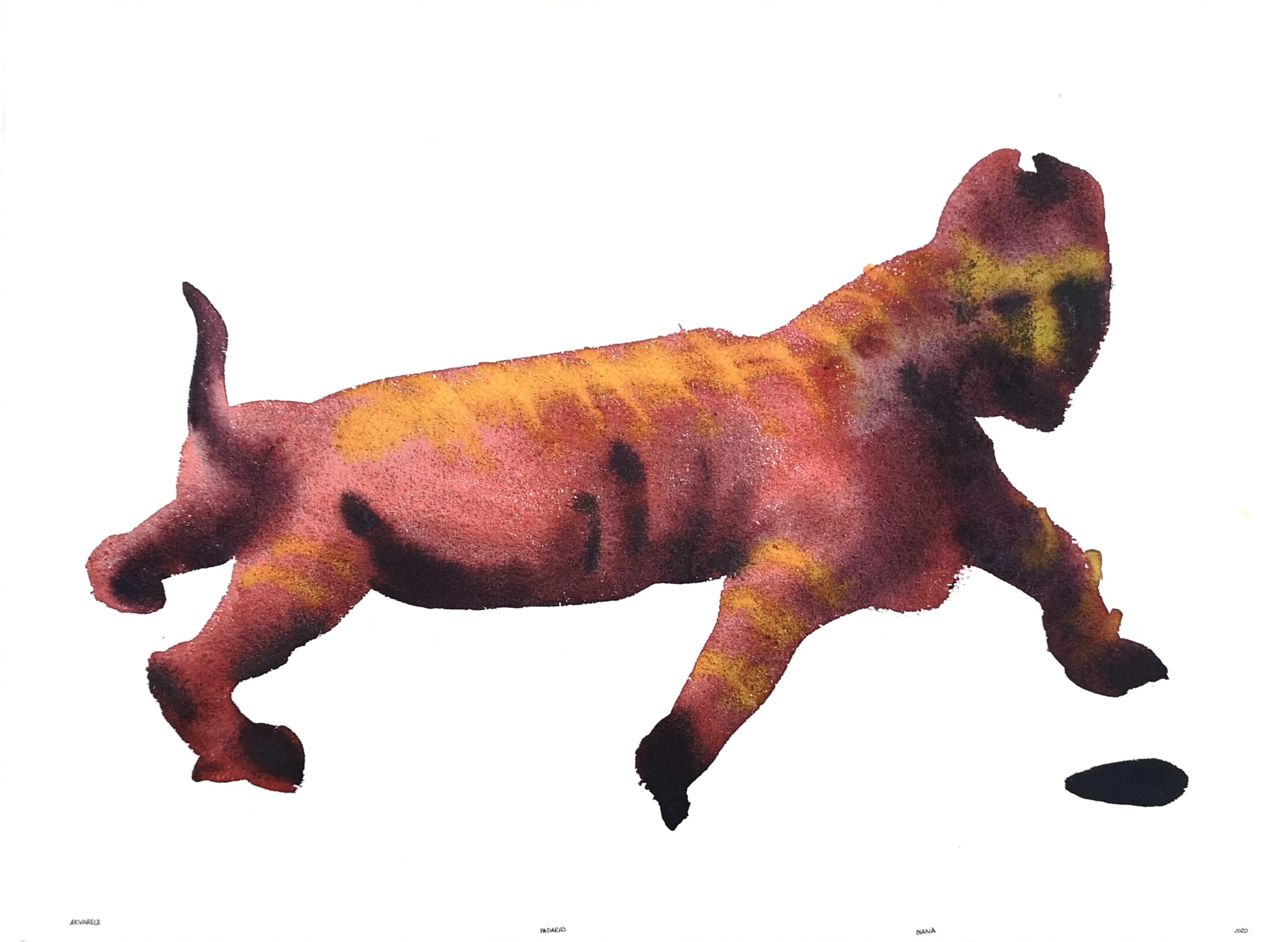 Creature. Watercolor on print paper. 28x38cm. 2020